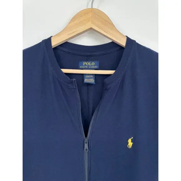 POLO Ralph Lauren One Piece Pajamas Cotton Zip Front Cozy Loungewear Holiday - Picture 6 of 12